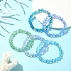 Sparkling Glass Round Beaded Stretch Bracelets for Women BJEW-JB09424-2