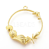 Rack Plating Alloy Open Back Bezel Pendants X-PALLOY-Q351-31G-FF-1