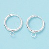 201 Stainless Steel Huggie Hoop Earring Findings STAS-P283-01R-S-1