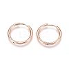 304 Stainless Steel Huggie Hoop Earrings EJEW-G272-02-16mm-RG-1