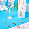 14Pcs 7 Colors Baking Paint Handmade Lampwork Crake Pendants PALLOY-TA00156-7