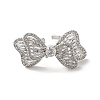 Brass Pave Cubic Zirconia Open Cuff Rings for Women RJEW-M169-04P-1