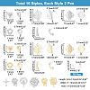   32Pcs 16 Style Alloy Stud Earring Findings FIND-PH0008-35-4