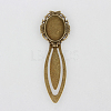 Iron Bookmark Cabochon Settings PALLOY-N0084-23AB-NF-1