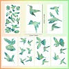 7PCS 2 Styles PVC Stickers Dazzling Color Window Stickers 3D Laser Hummingbird Electrostatic Glass Window Stickers JX828A-2