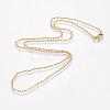 Eco-Friendly Rack Plating Brass Chain Necklaces MAK-G002-06G-C-FF-2