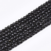 Natural Black Obsidian Beads Strands G-T108-41-1