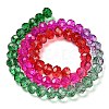Transparent Painted Glass Beads Strands X1-DGLA-A034-T8mm-A24-5