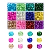 360Pcs 12 Colors Spray Painted Crackle Glass Beads Strands CCG-YW0001-12-1