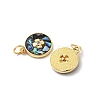 Brass Micro Pave Cubic Zirconia Charms KK-K384-12G-2