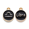 Alloy Enamel Pendants X-ENAM-S124-01A-08K-1