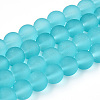 Baking Paint Transparent Glass Bead Strands GLAA-S031-8mm-18-1
