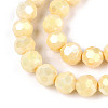 Anti-Tarnish Electroplate Glass Beads Strands EGLA-T021-8mm-15-13-3