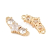 Brass Pave Clear Cubic Zirconia Connector Charmss CU-CBA804C-15G-2