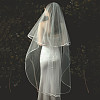 1.35M Double Layer Polyester Mesh Bridal Veil with Combs PW-WG32118-01-1