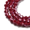 Opaque Solid Color Electroplate Glass Beads Strands EGLA-A039-P4mm-A01-3