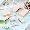3 Bags 3 Styles Square Transparent PE Thin Film Suspension Jewelry Display Box CON-TA0001-38D-8