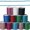 12 Rolls Polyester Sewing Metallic Thread OCOR-WH20074-07A-6