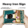 Vintage Metal Tin Sign AJEW-WH0189-101-3