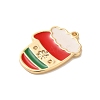 Christmas Brass Enamel Pendants KK-P278-01D-G-2