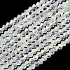 AB Color Plated Transparent Glass Beads Strands GLAA-G127-01I-1