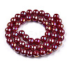 Electroplate Opaque Glass Beads Strands GLAA-T032-P8mm-AB05-3