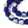 Frosted Transparent Glass Beads Strands GLAA-T032-T10mm-MBB15-3