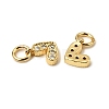 Brass Micro Pave Cubic Zirconia Charms ZIRC-F111-08G-03-2