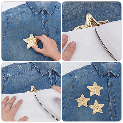 32Pcs 4 Styles Handicraft Beading Felt Appliques PATC-WR0001-05-1