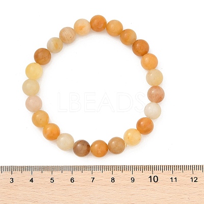 Natural Topaz Jade Beads Stretch Bracelets BJEW-F380-01-B07-1