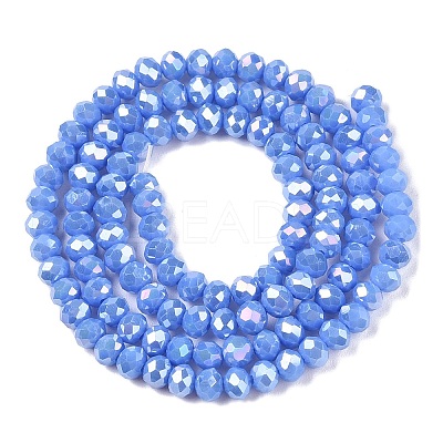 Electroplate Glass Beads Strands EGLA-A044-P4mm-B17-1
