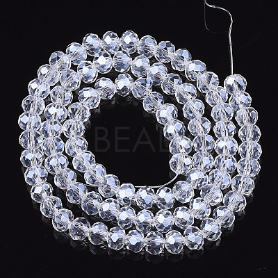 Electroplate Glass Beads Strands EGLA-A034-T4mm-A08-1