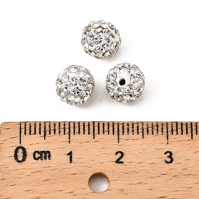 Grade A Round Crystal Pave Disco Ball Beads X-RB-H258-8MM-001-1