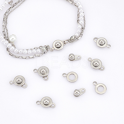 10Pcs Brass Snap Clasps KK-UN0001-73-1
