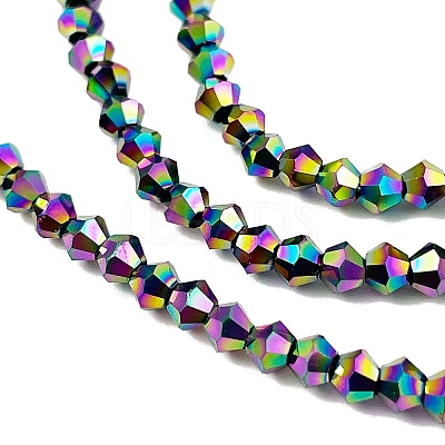Transparent Electroplate Glass Beads Strands EGLA-A039-T3mm-UA02-1