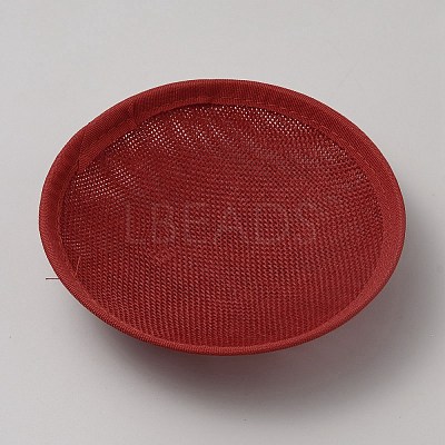 Imitation Hemp Round Fascinator Hat Base for Millinery AJEW-WH0472-45A-06-1