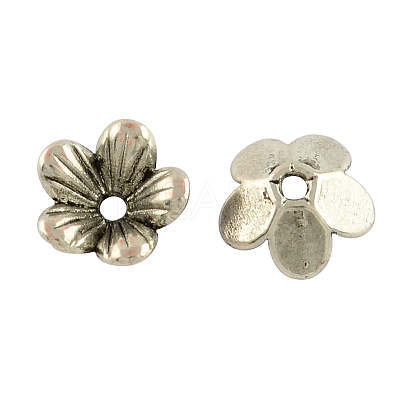 Tibetan Style Flower Alloy Bead Caps LS-TIBEP-S192-AS-NR-1