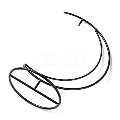 Moon Shaped Glass Bottle Iron Hanging Rack IFIN-Q127-02A-1