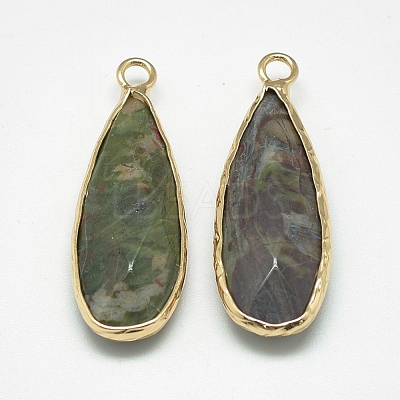 Natural Ocean Jasper Pendants G-Q494-55D-1