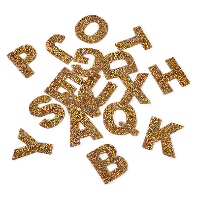 Alphabet Rhinestone Patches FW-TAC0001-01F-1