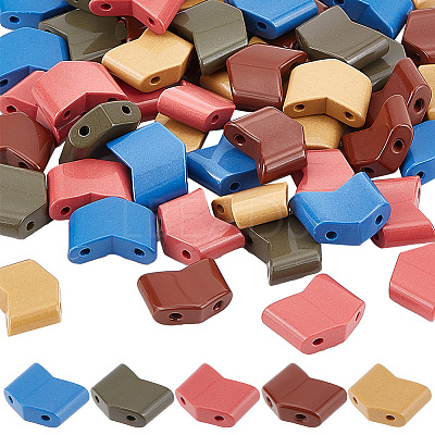 60Pcs 5 Colors Plastic Multi-Strand Links FIND-PH0006-60-1