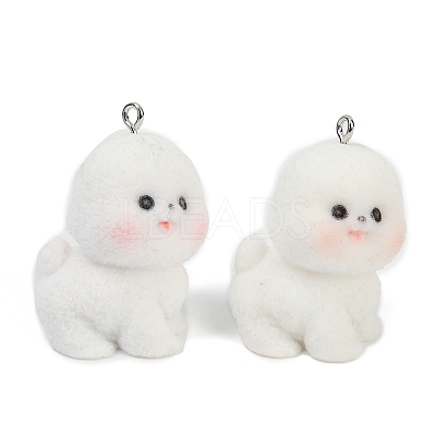Flocky Resin Pendants FIND-A052-06D-1