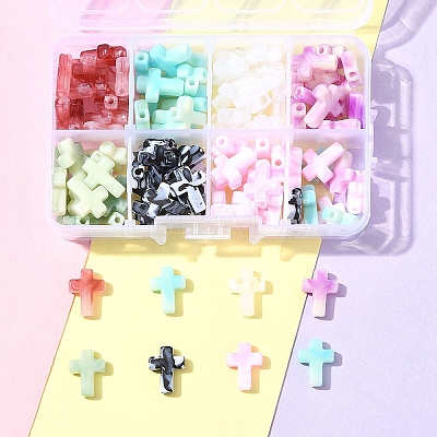 104Pcs 8 Colors Acrylic Imitation Gemstone Beads OACR-FS0001-79-1