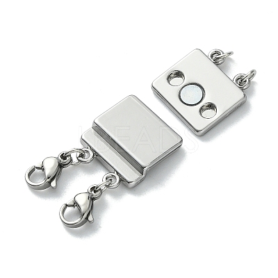 Zinc Alloy Box Magnetic Clasps Converter PALLOY-C159-01P-1