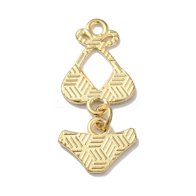 Golden Tone Alloy Enamel Pendants ENAM-O052-01G-01-1