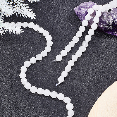 2 Strands Natural White Agate Beads Strands G-AR0005-43B-1