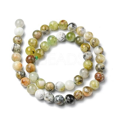 Natural Green Opal Beads Strands G-C029-02A-1