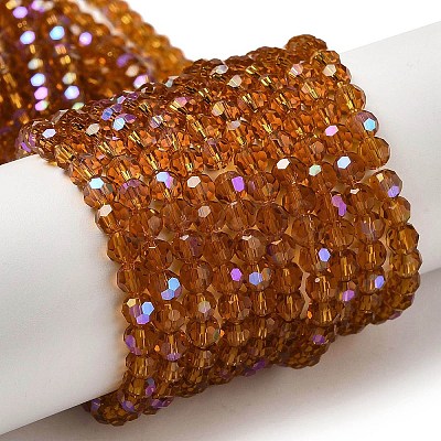 Electroplate Transparent Glass Beads Strands LS-EGLA-A035-T4mm-L04-1