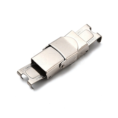 Tarnish Resistant 201 Stainless Steel Watch Band Clasps STAS-P221-22B-P-1