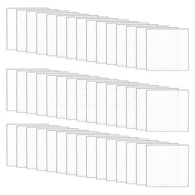 50Pcs Transparent Acrylic Action Figure Display Bases TACR-FG0001-20-1